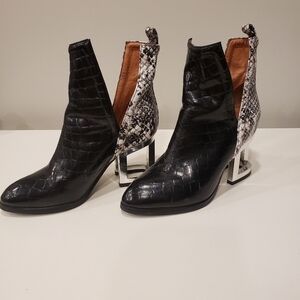 Jeffrey Campbell Snakeskin Booties - Sz 5 US